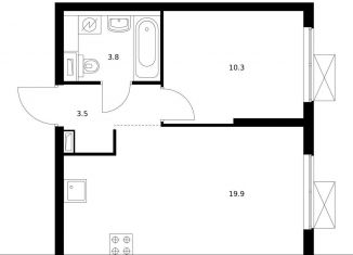 Продажа однокомнатной квартиры, 37.1 м2, Москва, ЖК Большая Очаковская 2