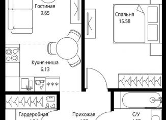 1-ком. квартира на продажу, 44.6 м2, Москва, проспект Мира, 186Ас1