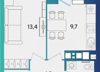 Продаю 1-ком. квартиру, 35.7 м2, Удмуртия, улица Архитектора П.П. Берша, 44