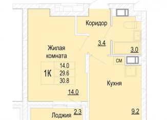 Продаю 1-ком. квартиру, 30.8 м2, Нижегородская область