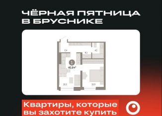 1-ком. квартира на продажу, 40.9 м2, Екатеринбург, Орджоникидзевский район, переулок Ритслянда, 15