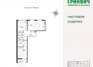 Продажа 2-ком. квартиры, 58.3 м2, Свердловская область