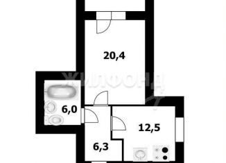 Продается 1-ком. квартира, 45.2 м2, рабочий посёлок Краснообск, 2-й микрорайон, 226