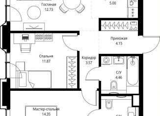 Продажа двухкомнатной квартиры, 61.3 м2, Москва, проспект Мира, 186Ас1