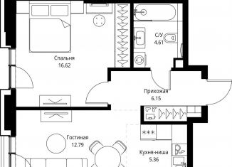 Продается 1-комнатная квартира, 45.5 м2, Москва, проспект Мира, 186Ас1