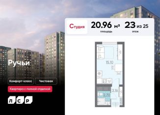 Продам квартиру студию, 21 м2, Санкт-Петербург, муниципальный округ Полюстрово