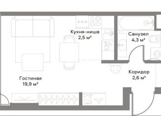 Продам квартиру студию, 29.3 м2, Москва, САО, Ленинградский проспект, вл8