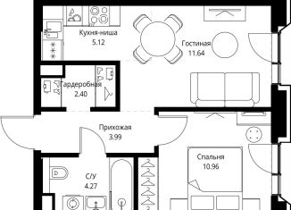 Продам 1-комнатную квартиру, 38.4 м2, Москва, проспект Мира, 186Ас1