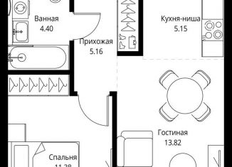 Продам однокомнатную квартиру, 39.9 м2, Москва, СВАО, проспект Мира, 186Ас1