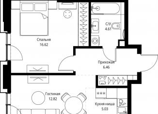 Продам 1-комнатную квартиру, 45.5 м2, Москва, проспект Мира, 186Ас1