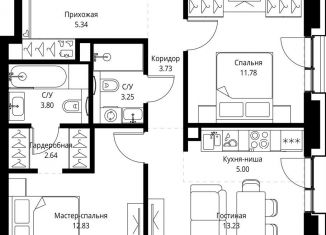 Продаю 2-комнатную квартиру, 61.6 м2, Москва, проспект Мира, 186Ас1