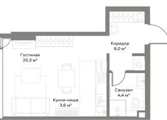 Продажа квартиры студии, 34.3 м2, Москва, САО, Ленинградский проспект, вл8