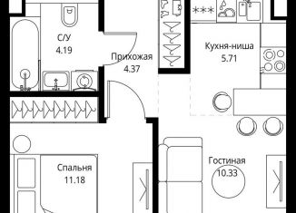 Продажа 1-комнатной квартиры, 35.8 м2, Москва, проспект Мира, 186Ас1