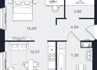 Продается 1-комнатная квартира, 40.5 м2, Санкт-Петербург, метро Проспект Большевиков, проспект Большевиков, уч3