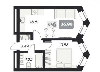 1-ком. квартира на продажу, 37 м2, Новосибирск, площадь Карла Маркса