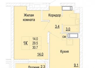 Продажа 1-комнатной квартиры, 30.7 м2, Нижегородская область