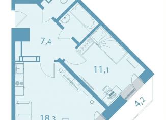 Продается 2-комнатная квартира, 42.7 м2, Томская область, улица Леонова, 1