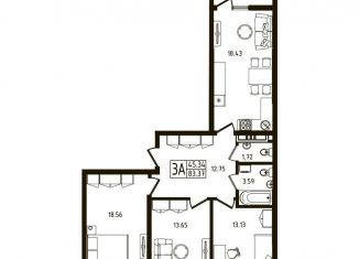 Продается 3-комнатная квартира, 83.4 м2, Майкоп