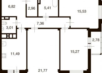 Продаю 3-ком. квартиру, 89.4 м2, деревня Ивановское, улица Семёна Гордого, 3