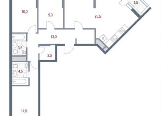 Продается трехкомнатная квартира, 85 м2, Котельники, микрорайон Новые Котельники, 11