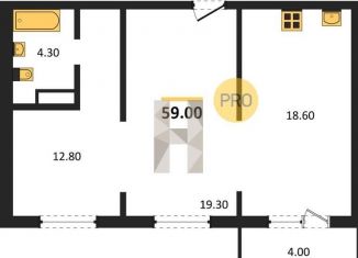 Продается двухкомнатная квартира, 59 м2, Новосибирская область