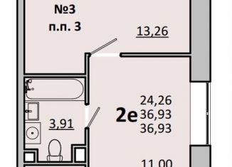 Двухкомнатная квартира на продажу, 36.9 м2, Одинцово