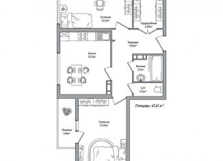 Продается 2-ком. квартира, 63.6 м2, Ярославль, Фрунзенский район