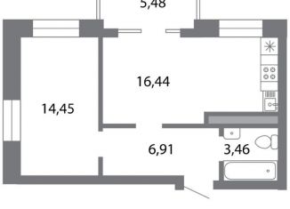 Продажа 1-ком. квартиры, 44 м2, Рязанская область