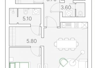 Продам однокомнатную квартиру, 68.8 м2, Москва, Софийская набережная, 34с3