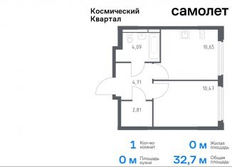 Продажа 1-ком. квартиры, 32.7 м2, Московская область