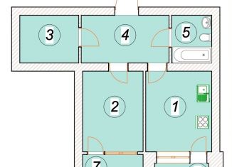 Продаю 1-ком. квартиру, 50.7 м2, Ульяновск, Мелекесская улица, 4к4-А