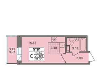 Продаю квартиру студию, 21.1 м2, Ленинградская область, Лесная улица, 19