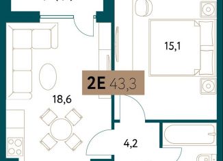 Продажа 2-комнатной квартиры, 43.4 м2, Москва, метро Раменки, Винницкая улица, 8к4