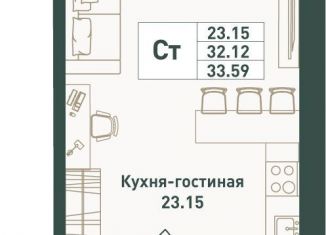 Продается квартира студия, 33.6 м2, Ленинградская область