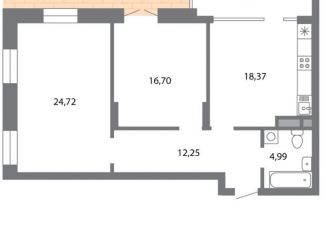 Продаю двухкомнатную квартиру, 84.9 м2, Рязань