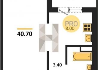 Продаю 1-ком. квартиру, 40.7 м2, Новосибирск, улица Николая Островского, 195/6