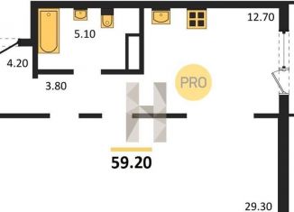 Продажа 2-комнатной квартиры, 59.2 м2, Новосибирск