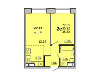 Продажа двухкомнатной квартиры, 35.3 м2, Одинцово