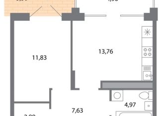 Продаю 1-ком. квартиру, 45.2 м2, Рязанская область