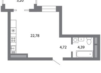 Продам квартиру студию, 34.5 м2, Рязанская область