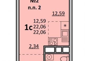 Квартира на продажу студия, 22.1 м2, Одинцово