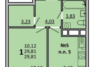 Продам 1-ком. квартиру, 29.8 м2, Московская область, деревня Измалково, 1