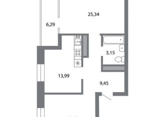 Продается 2-комнатная квартира, 71.2 м2, Рязанская область