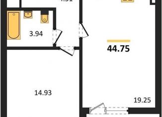 Продажа 1-ком. квартиры, 44.8 м2, Воронеж, Ленинский район