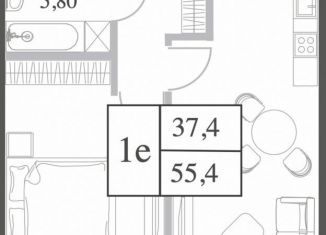 Продается 2-комнатная квартира, 55.4 м2, Москва, проспект Генерала Дорохова, вл1к1, ЖК Вилл Тауэрс