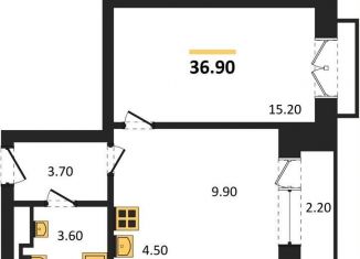 2-ком. квартира на продажу, 36.9 м2, Новосибирск