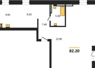 Продается однокомнатная квартира, 82.2 м2, Новосибирская область