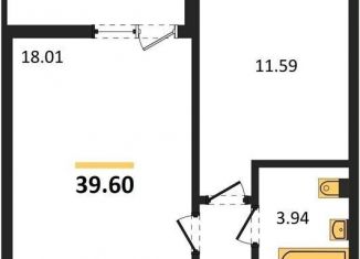 Продается 1-комнатная квартира, 39.6 м2, Воронеж, Ленинский район