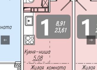 Квартира на продажу студия, 23.6 м2, Чебоксары, Солнечный бульвар, поз4