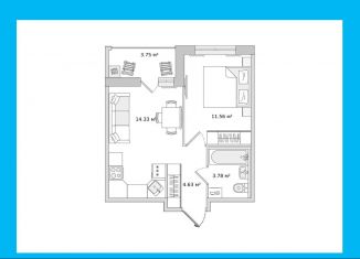 Продается 1-ком. квартира, 39.7 м2, Санкт-Петербург, муниципальный округ Коломяги